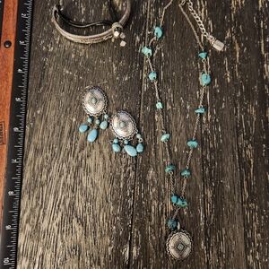Silver and Turquoise Jewelry Set